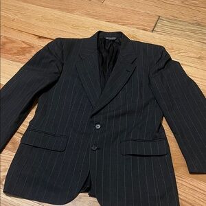 Burberry suit jacket black pin stripe 38